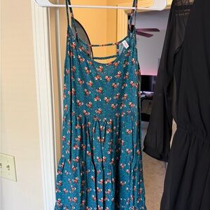 Xhilaration Teal Floral Dress